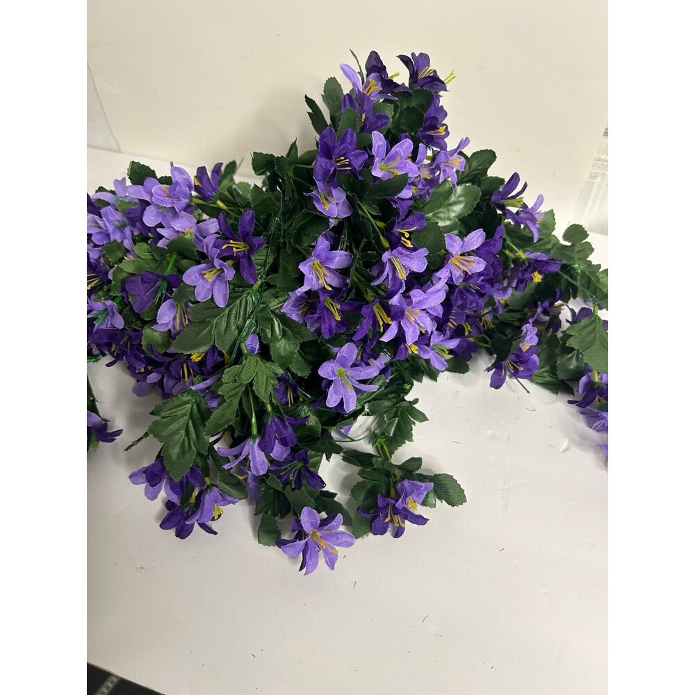 Artificial Purple Flowers long Vines a set of 2